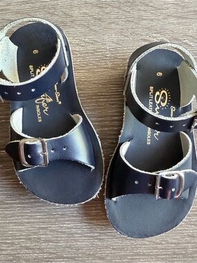 Salt Water Sandals by Hoy Kids Navy Blue Buckle Sandals